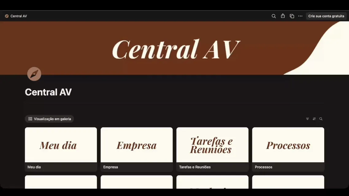 Central Essencial — visão geral do template